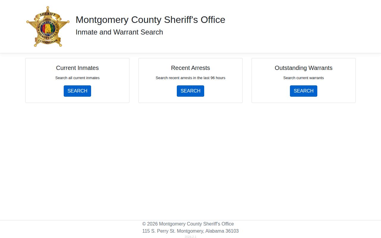 Montgomery County released inmates sheriff portal search
