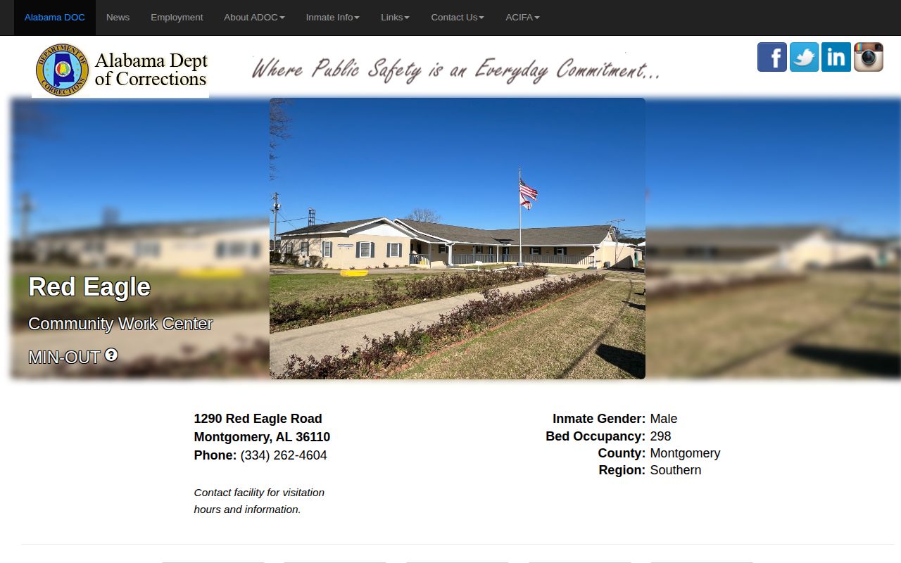 Red Eagle Community Work Center ADOC release lookup source